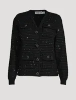 Sequin Knit Cardigan