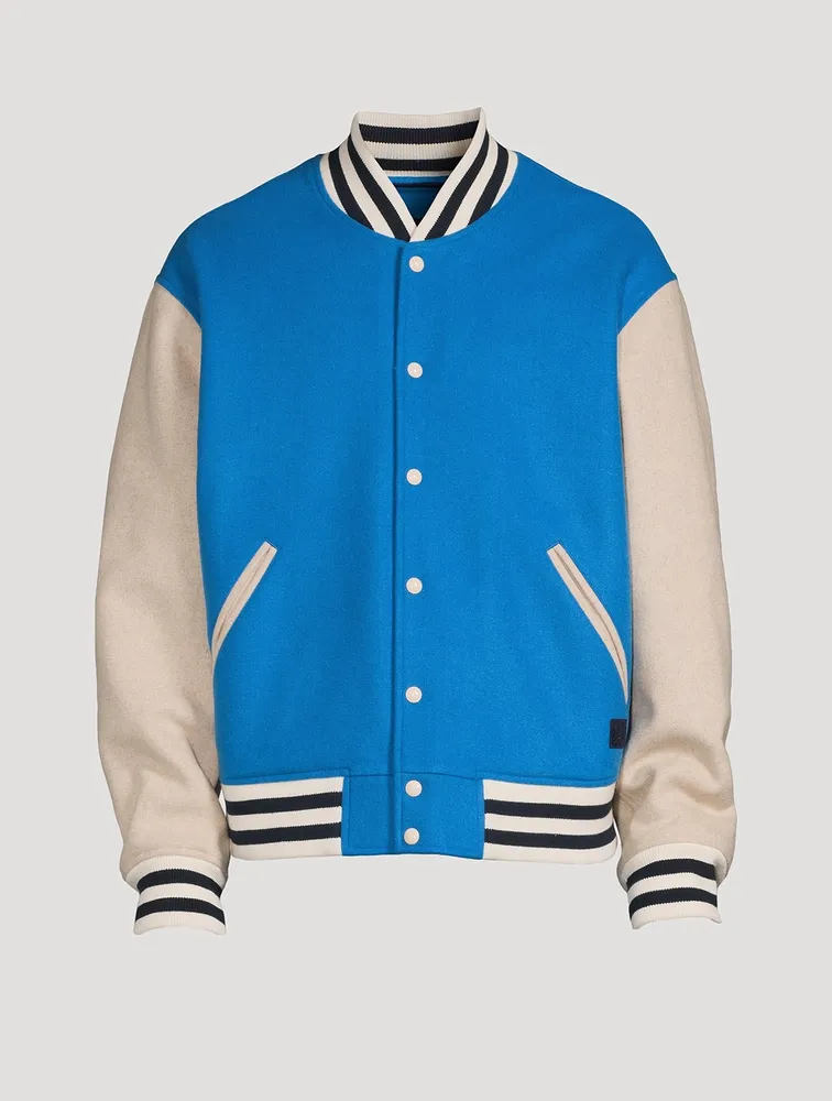 Wool-Blend Letterman Jacket