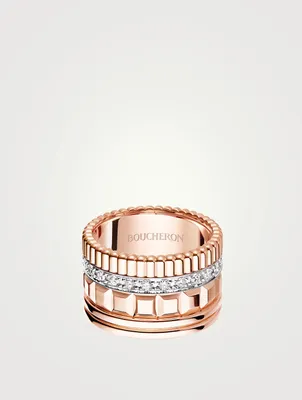 Radiant Edition Quatre Rose Gold Ring With Diamonds