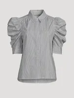 Ruched Puff Sleeve Shirt