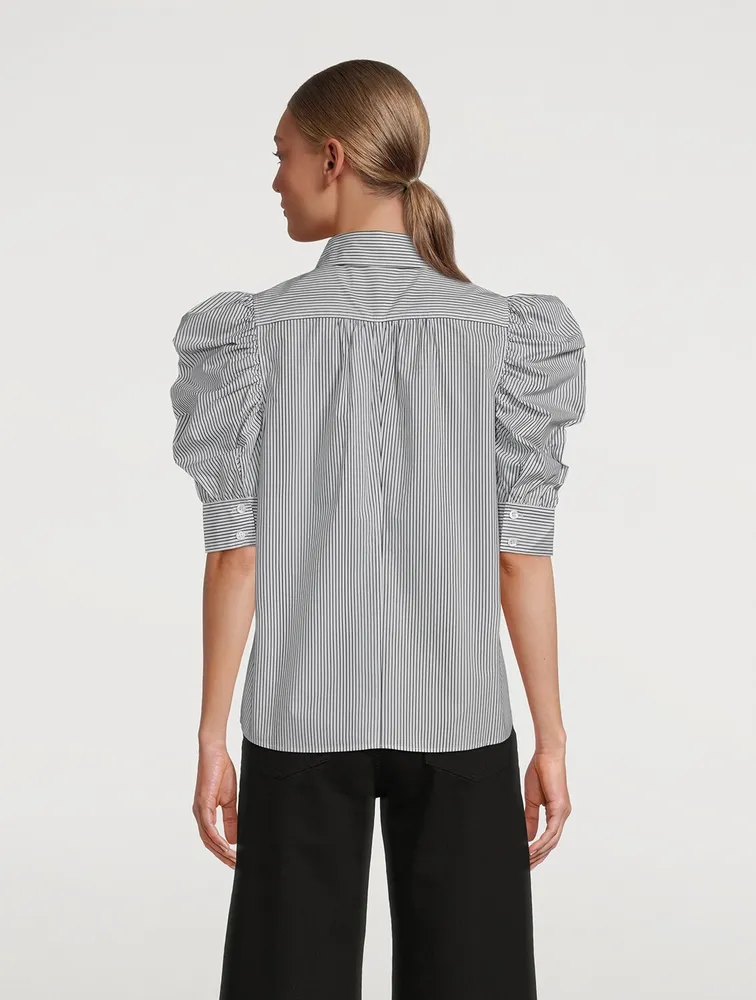 Ruched Puff Sleeve Shirt