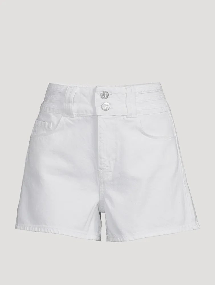 Triple-Stitch Denim Shorts