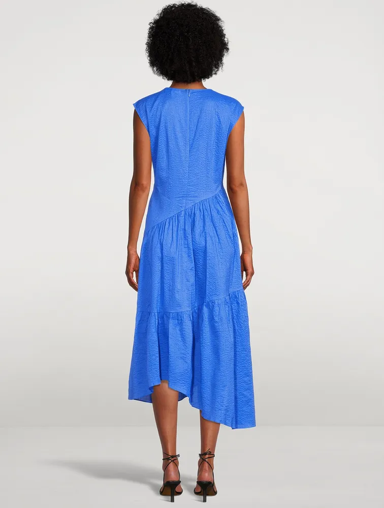 Gathered Seam Midi Dress