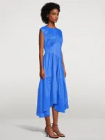 Gathered Seam Midi Dress