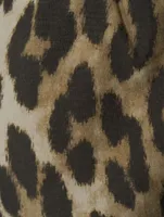 Poplin Shorts Leopard Print