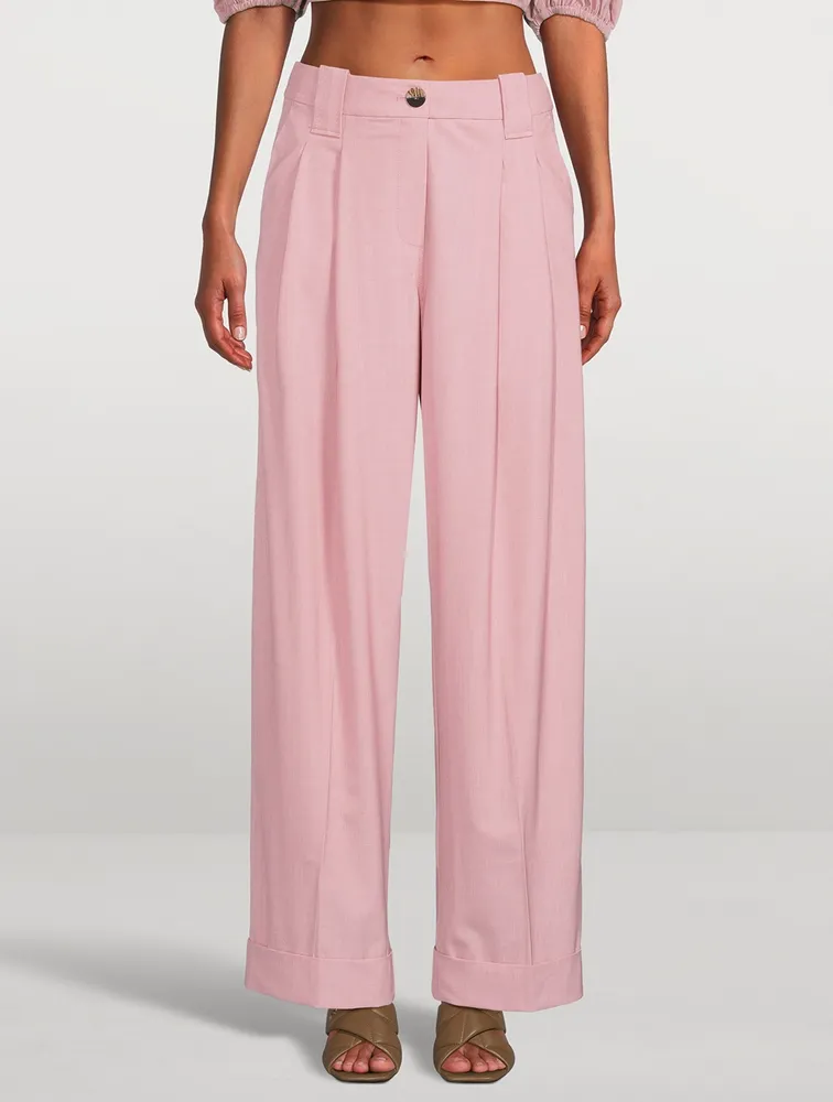 Mid-Rise Straight-Leg Trousers