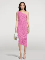 Diana One-Shoulder Shirred Midi Dress