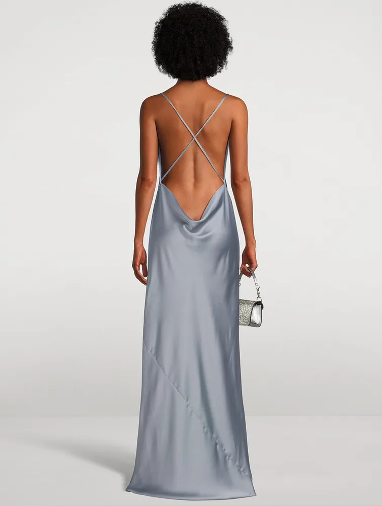 Cross-Back Bias Gown