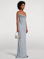 Cross-Back Bias Gown