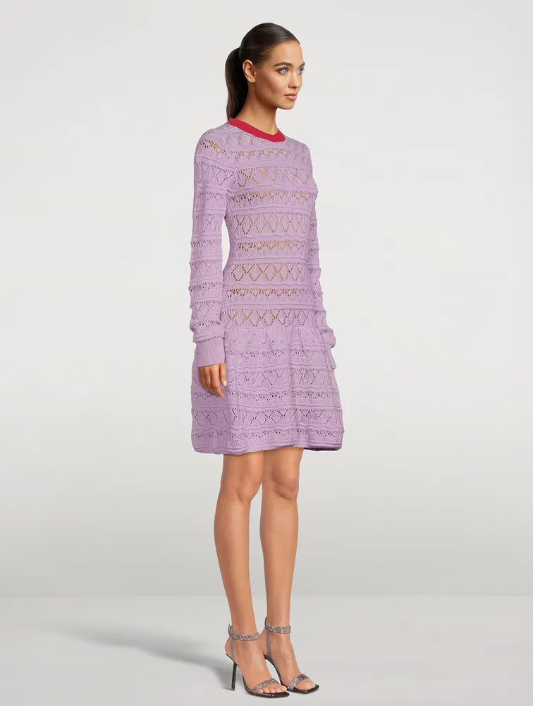 Danica Pointelle Knit Mini Dress