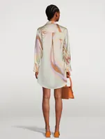 Roma Satin Shirt Dress