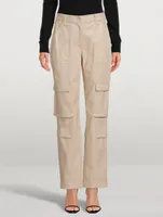 Russell Vegan Leather Cargo Trousers