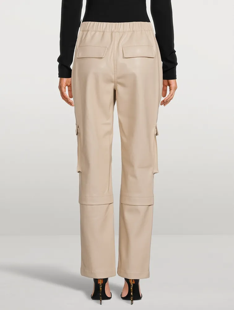 Russell Vegan Leather Cargo Trousers