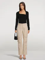 Russell Vegan Leather Cargo Trousers