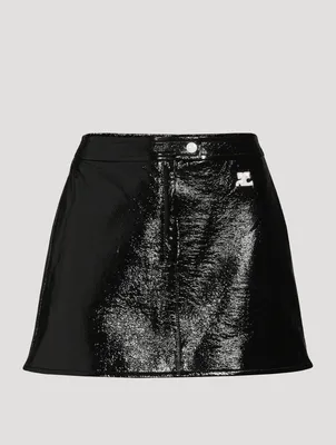 Reedition Vinyl Mini Skirt