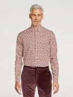 Cotton Long-Sleeve Shirt Floral Print