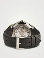 G-Timeless Slim Leather Strap Watch