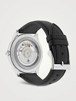 G-Timeless Slim Leather Strap Watch