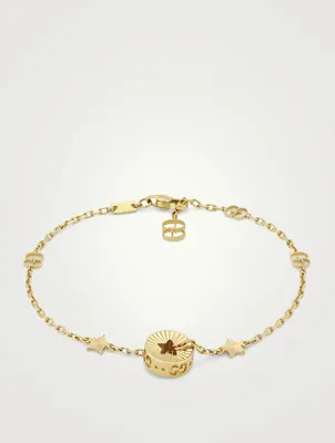 18K Gold Charm And Star Bracelet