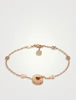 18K Rose Gold Charm And Star Bracelet