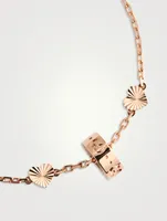 18K Rose Gold Charm And Star Bracelet