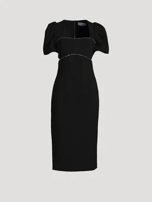 Victoria Puff-Sleeve Midi Dress