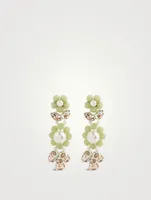Daisy Leaf Cluster Earrings