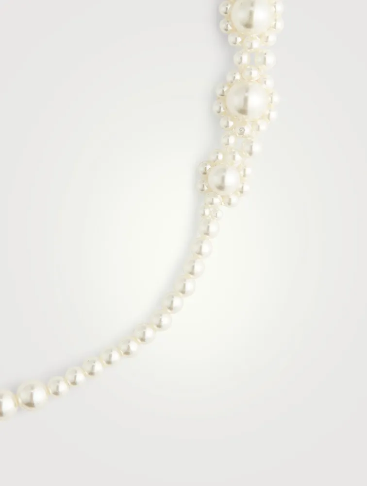 Daisy Faux Pearl Necklace