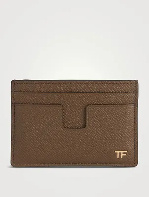 T Line Leather Card Case