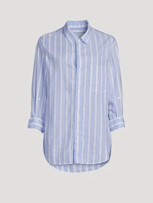 Kayla Cotton Shirt Stripe Print