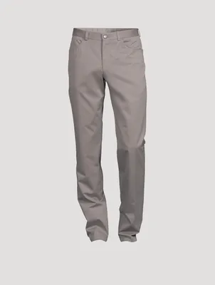 Sage Cotton And Cashmere Stretch Pants