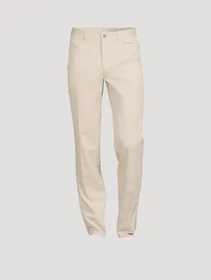Sage Stretch Cotton And Cashmere Pants