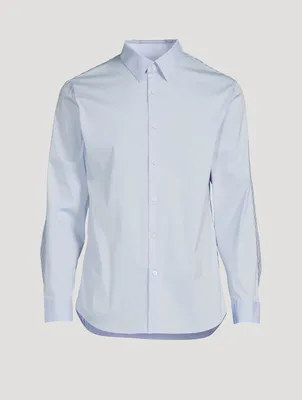 Irving Cotton-Blend Shirt With Striped Back