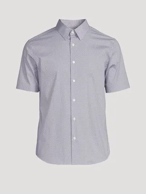 Irving Cotton Stretch Short-Sleeve Shirt