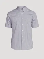 Irving Cotton Stretch Short-Sleeve Shirt