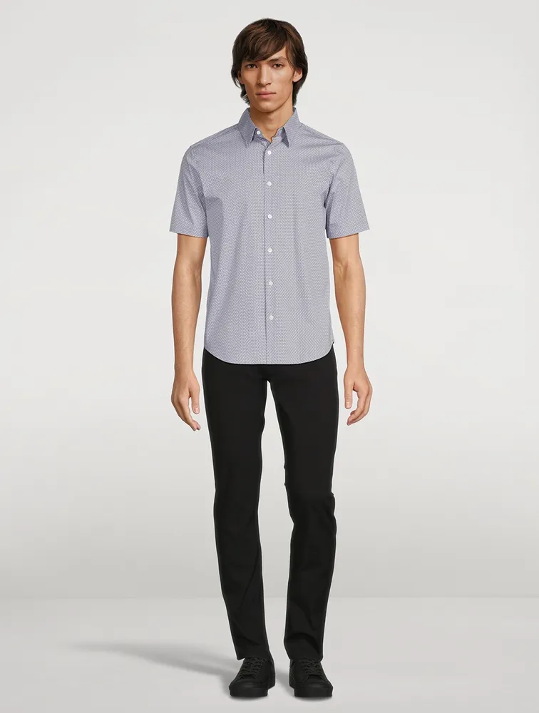 Irving Cotton Stretch Short-Sleeve Shirt