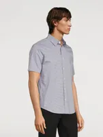 Irving Cotton Stretch Short-Sleeve Shirt