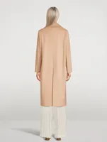 Recycled Wool And Cashmere Double-Breasted Long Coat