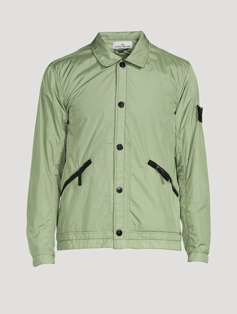 Crinkle Nylon Shirt Jacket