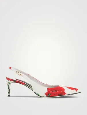 Lollo Slingback Pumps Poppy Print