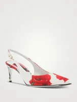 Lollo Slingback Pumps Poppy Print