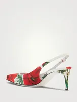 Lollo Slingback Pumps Poppy Print