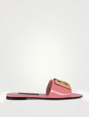 Bianca Patent Leather Slide Sandals