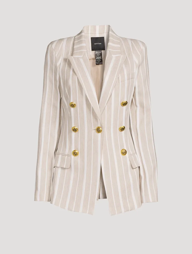 Not A Double-Breasted Pagoda Blazer Stripe Print