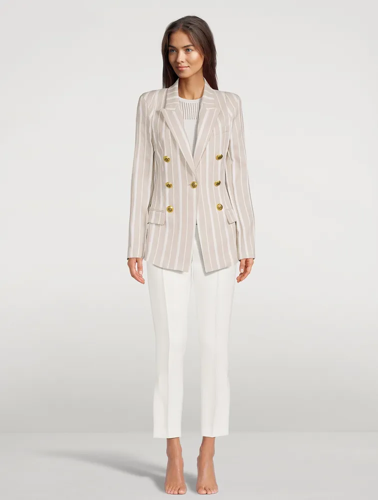 Not A Double-Breasted Pagoda Blazer Stripe Print