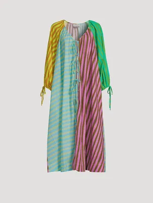 Bobbie Colourblock Cover-Up Stripe Print