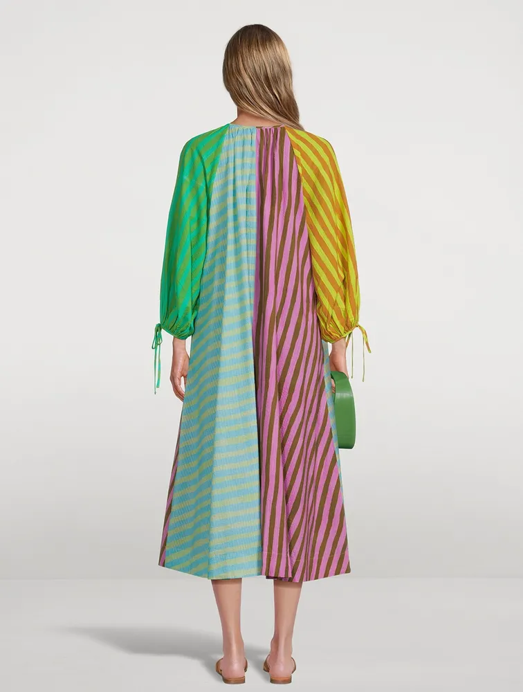 Bobbie Colourblock Cover-Up Stripe Print