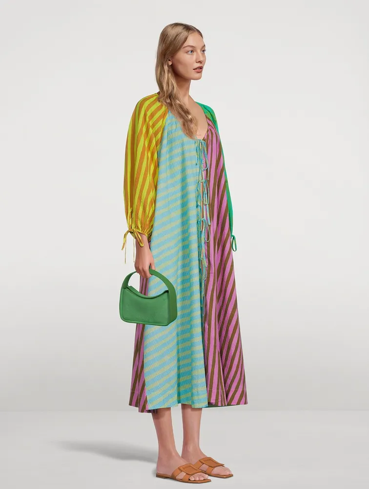 Bobbie Colourblock Cover-Up Stripe Print