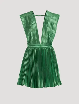 Gala Pleated Mini Dress