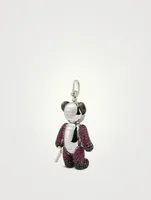 Kung Fu Bo Bo 18K White Gold Pendant With Diamonds, Black Diamonds And Rubies